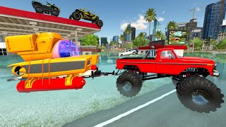 Monster Truck escapes flooded city | Farming Simulator 22