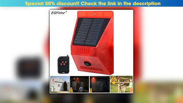 Hands-on Solar Strobe Light Alarm Light With Remote Control Motion Detector 129dB Sound Security Si