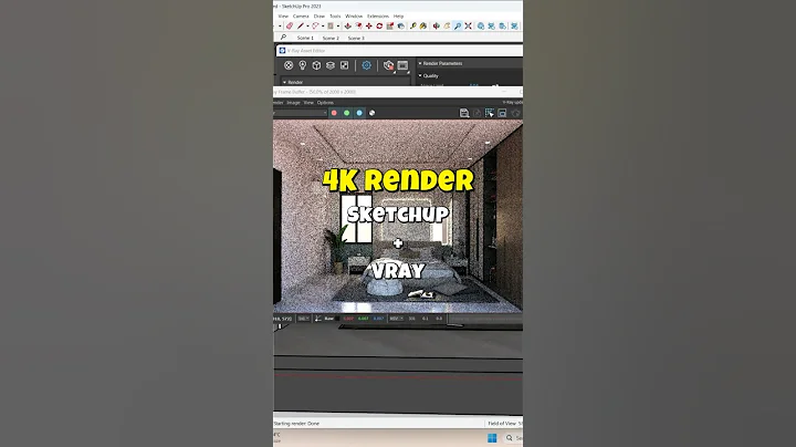 ✅Sketchup and vray photorealistic render settings #youtubeshorts #new #sketchup #viralvideo thumbnail