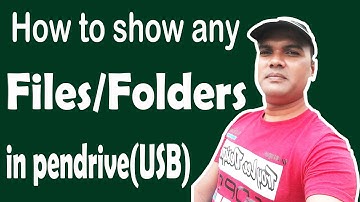 How to showing hidden files & Folders in pen drive [USB] without any software