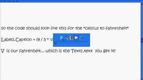 Tutorial Temperature converter C to F using Visual Basic 6 0