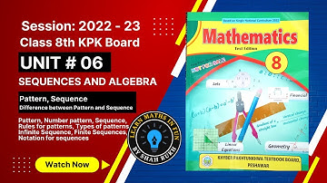 Class 8th maths Chapter 6 Sequences and Algebra | Pattern and Sequences by learn maths in fun