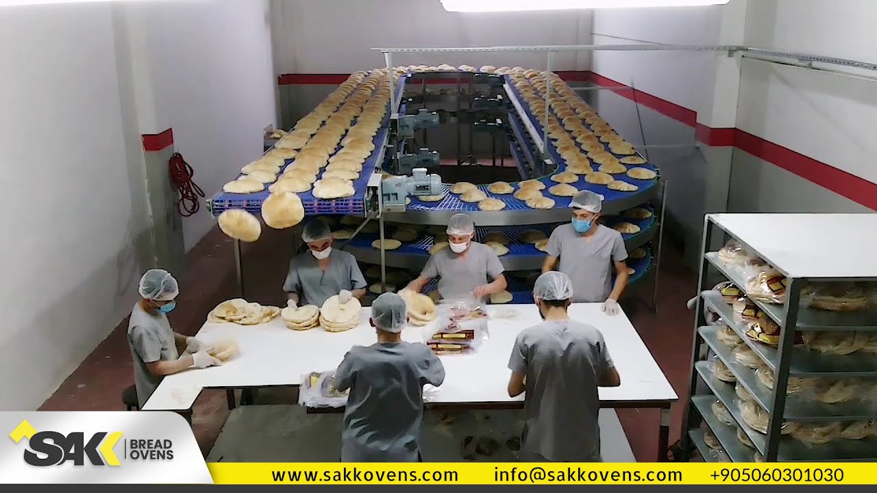 فرن آلي خط إنتاج خبز عربي / بيتا 3 رغيف ( 90 سم ) تركيا – غازي عنتاب