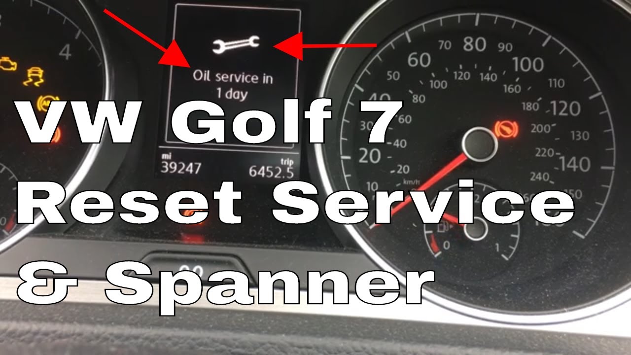 VW Golf Service Reset Golf 7 Oil Change Reset Golf MK7