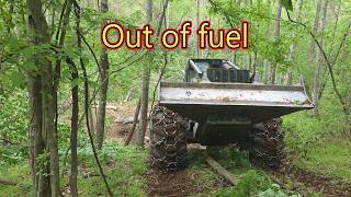 In cab footage of the bell and the skidder running out of fuel.