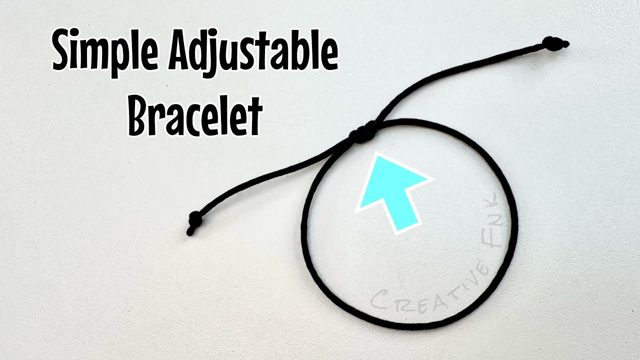 How to tie a bracelet - adjustable sliding knot bracelet! Super simple & fast