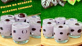 Patok na pang negosyo ngayong summer!  Ube Sago Jelly Dessert! Summer Dessert