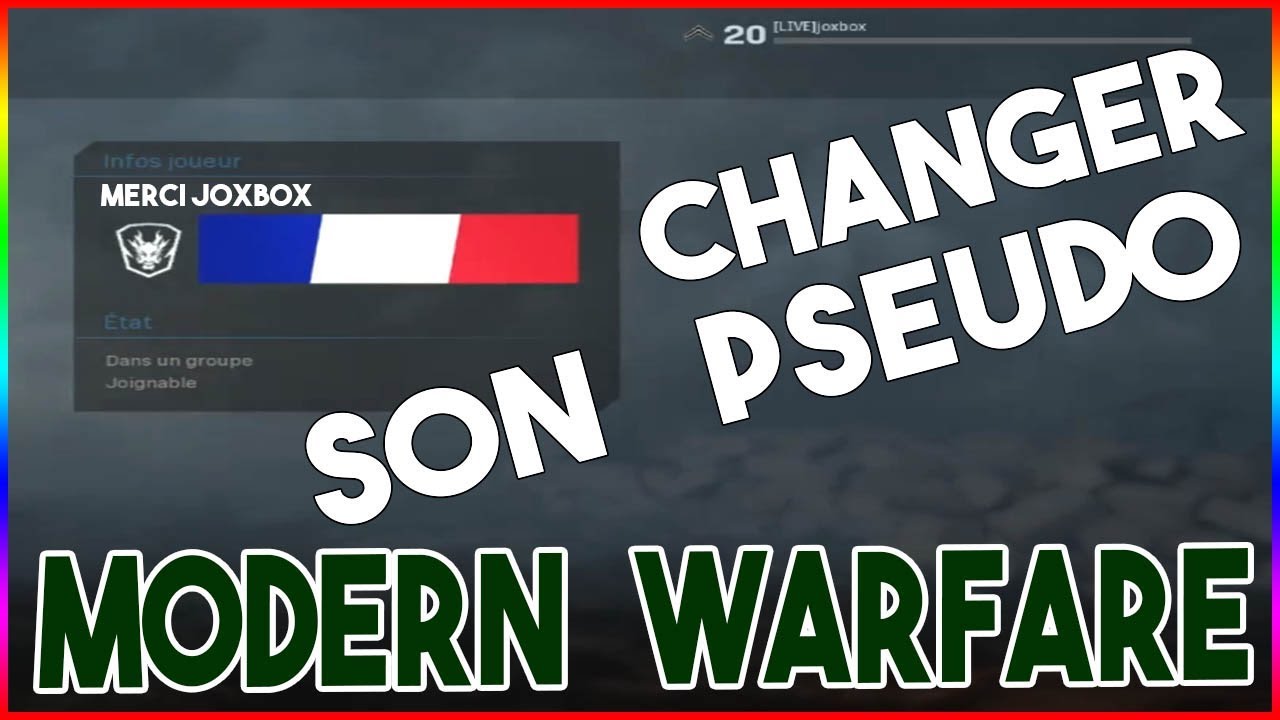 Comment Changer Son Pseudo Call Of Duty Modern Warfare Youtube