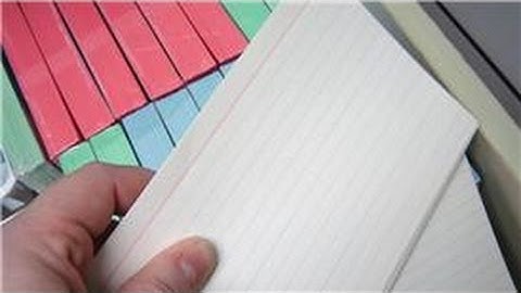 Speech Writing : How to Use Index Cards to Write a Speech