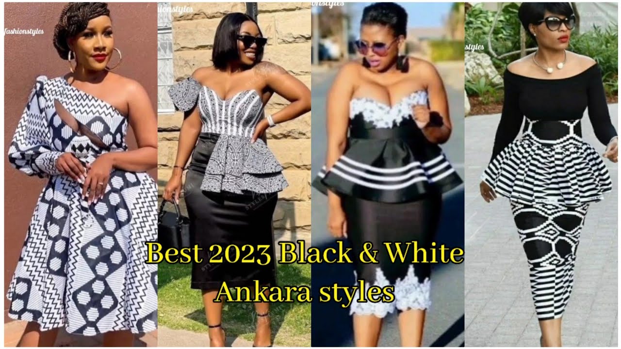 Best 2023 Black & White Ankara Styles, African print Styles