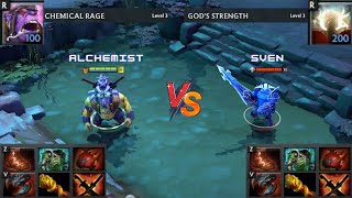 Dota 2 | Alchemist vs Sven lvl 30 | Same Full Items