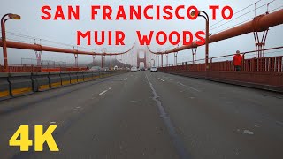 San Francisco to Muir Woods [4K] - Scenic Drive