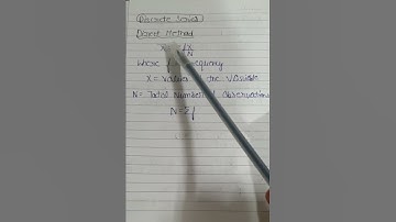 Formula of Arithmetic Mean||Direct Method|| Discrete Series  #bcom #statistics #arithmeticmean