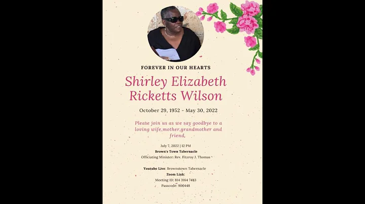 Thanksgiving service for the Life of Shirley Eliza...