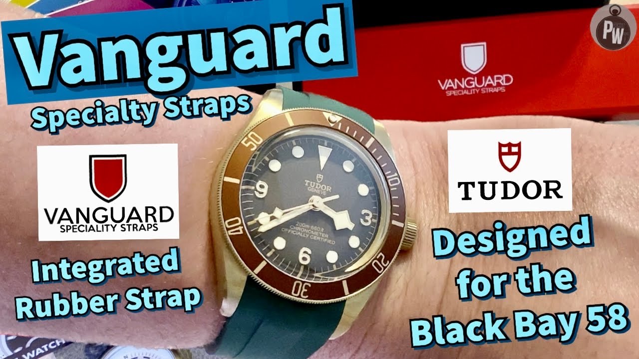 Black Rubber Strap for Tudor Black Bay 58 - Vanguard Straps