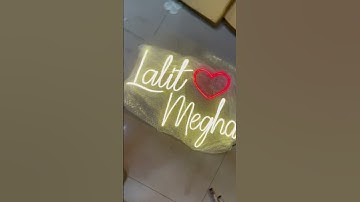 Neon light nameplate😍 | #neon #light #shorts