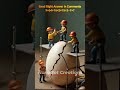 Miniature construction workers fixing cracks in an eggshell | Tiny World | Rainbow Fairies
