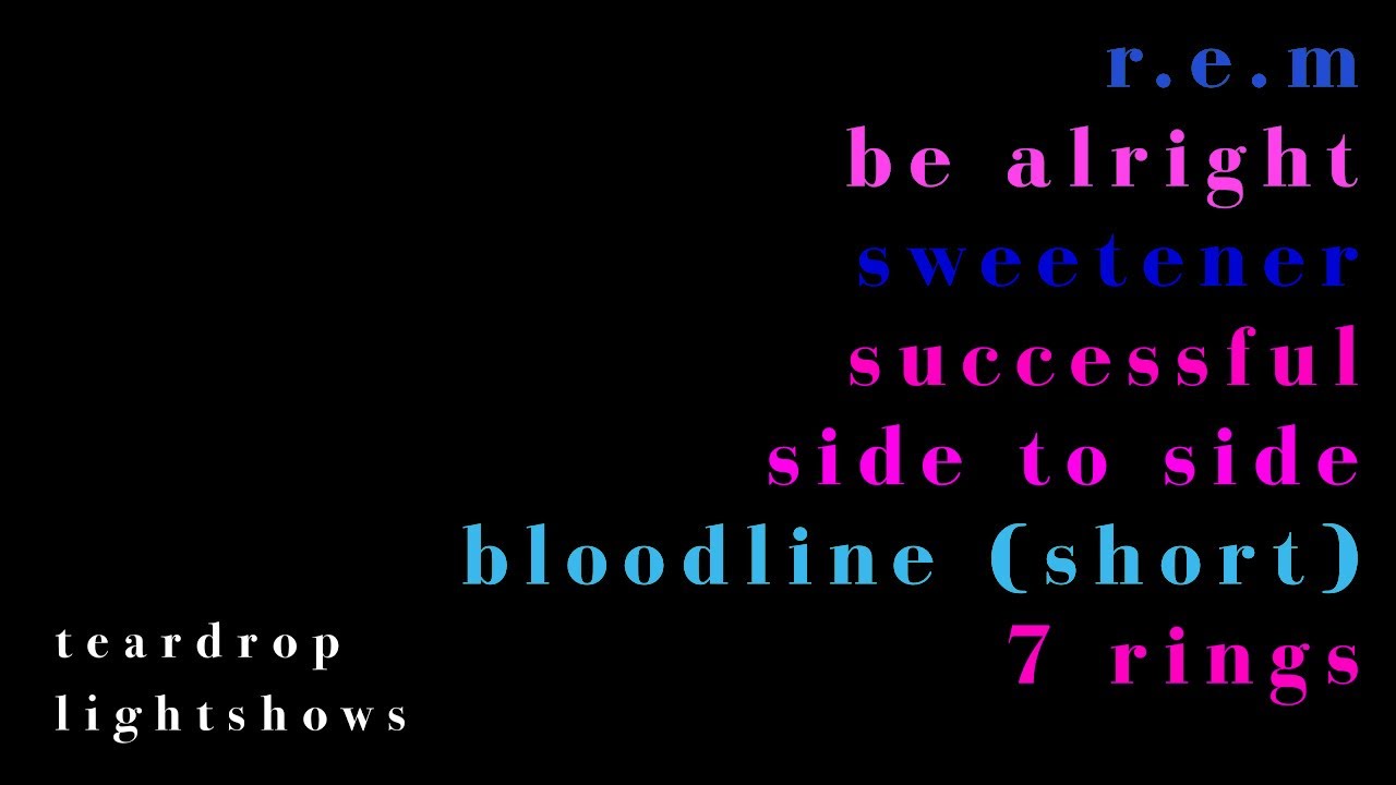 sweetener world tour: act 2 (lightshow) by teardrop lightshows