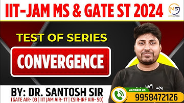 GATE STATISTICS 2025 | Test of Series Convergence | Mathstats @8810409392 Mathstats@8810409392