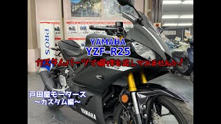 【カスタム】ヤマハ・YZF-R25（2019～）カスタムパーツのご紹介です！バイクのカスタムって楽しい！【戸田屋モータース】