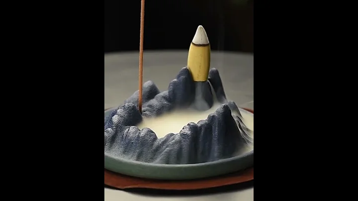 Ceramics Waterfall Incense Holder, Backflow Cone Incense Burner Handcrafted Censer Scent Stick Stand