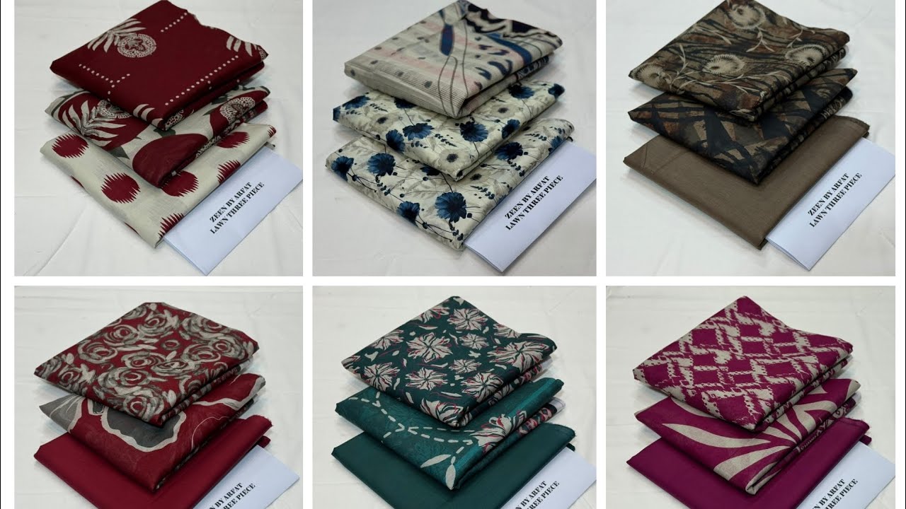 ZEEN BY ARFAT PRINTED DORIA LAWN SHIRT 🌹PRINTED DORIA LAWN DUPATTA🌹 DYED AIRJET CAMBRIC TROUSER🌹