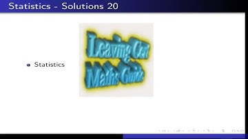 Probability and Statistics Strand Leaving Cert Maths Guide: Solutions 20
