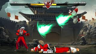 GOD RUGAL VS SHIN AKUMA! ARINO GAMES INSANE COMBAT!