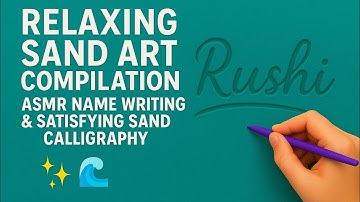✨ Relaxing Sand Art Writing | ASMR Satisfying Name Art ✍️🌊 | Peaceful Sand Calligraphy 5