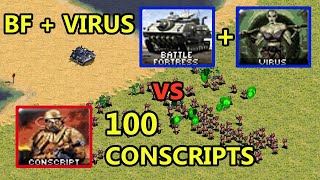 BF + Virus vs 100 Conscripts - Red Alert 2