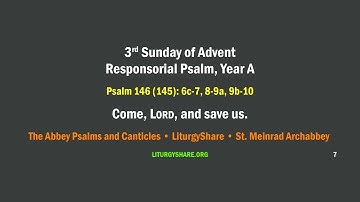 3rd Sunday of Advent: Responsorial Psalm, Year A [APC / LiturgyShare + Meinrad]