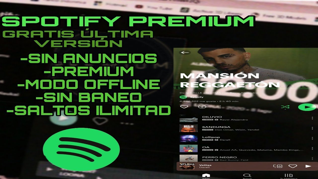💚🟢 SPOTIFY PREMIUM GRATIS 🟢💚-SIN ANUNCIOS-MODO OFFLINE -SALTOS ...