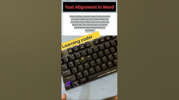 Text Alignment in Word#learning coder#short video#web developer#basic trick of MS word#viral shorts