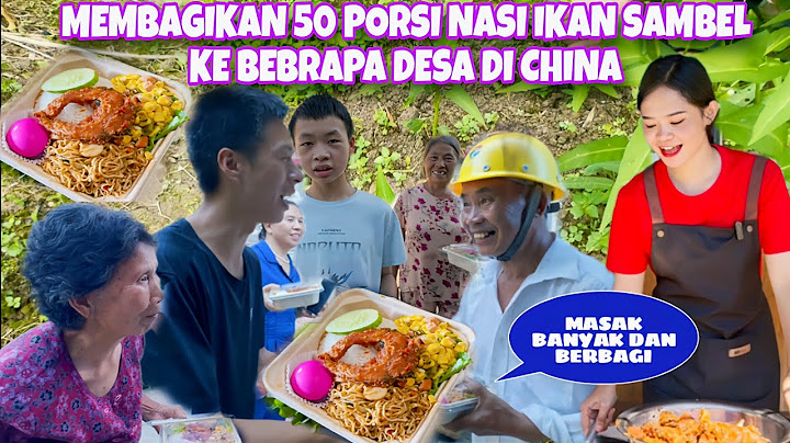 SELESAI MASAK BANYAK LANJUT BAGIKAN 50 PORSI NASI IKAN SAMBEL KE BEEBRAPA DESA BARU, WARGA SUNGKAN