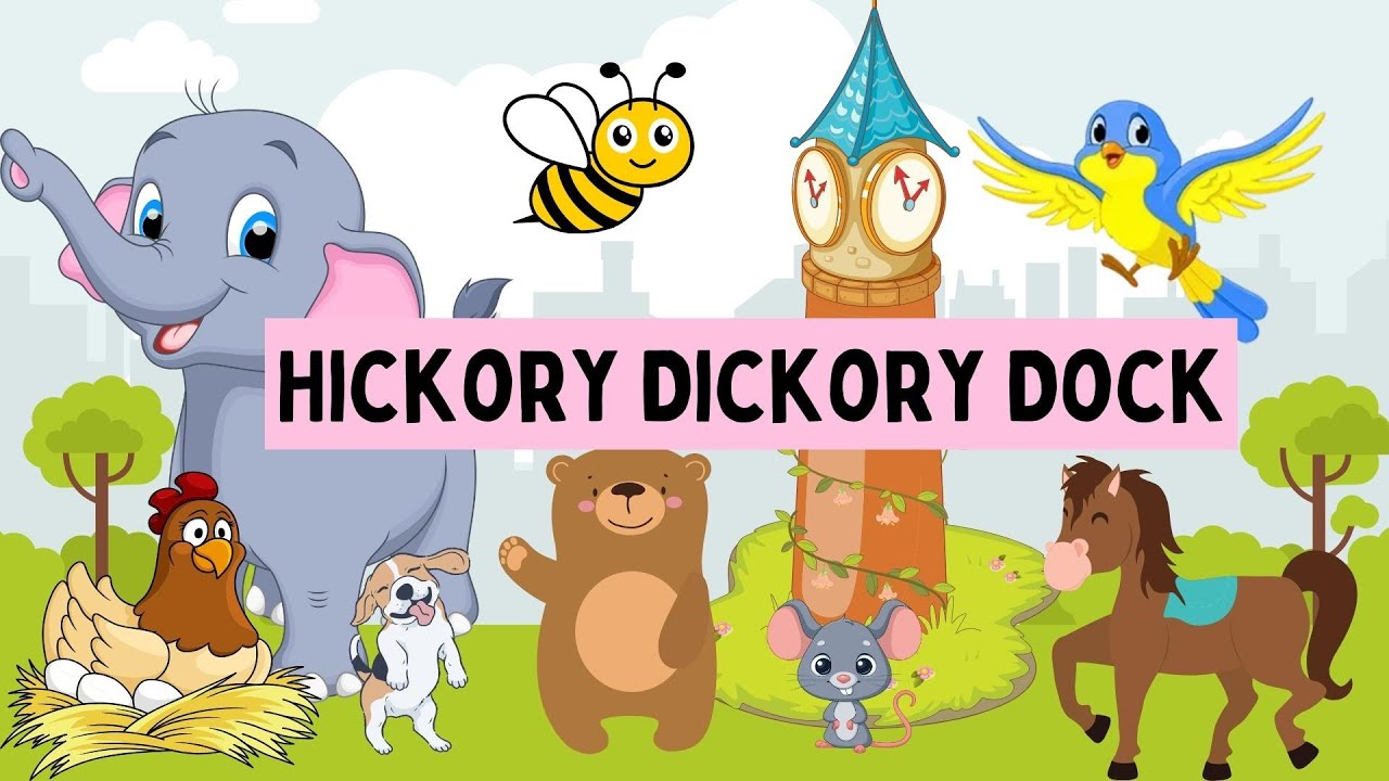 Hickory Dickory Dock with Subtitle - Nursery Rhyme Fun for Kids | Kids ...