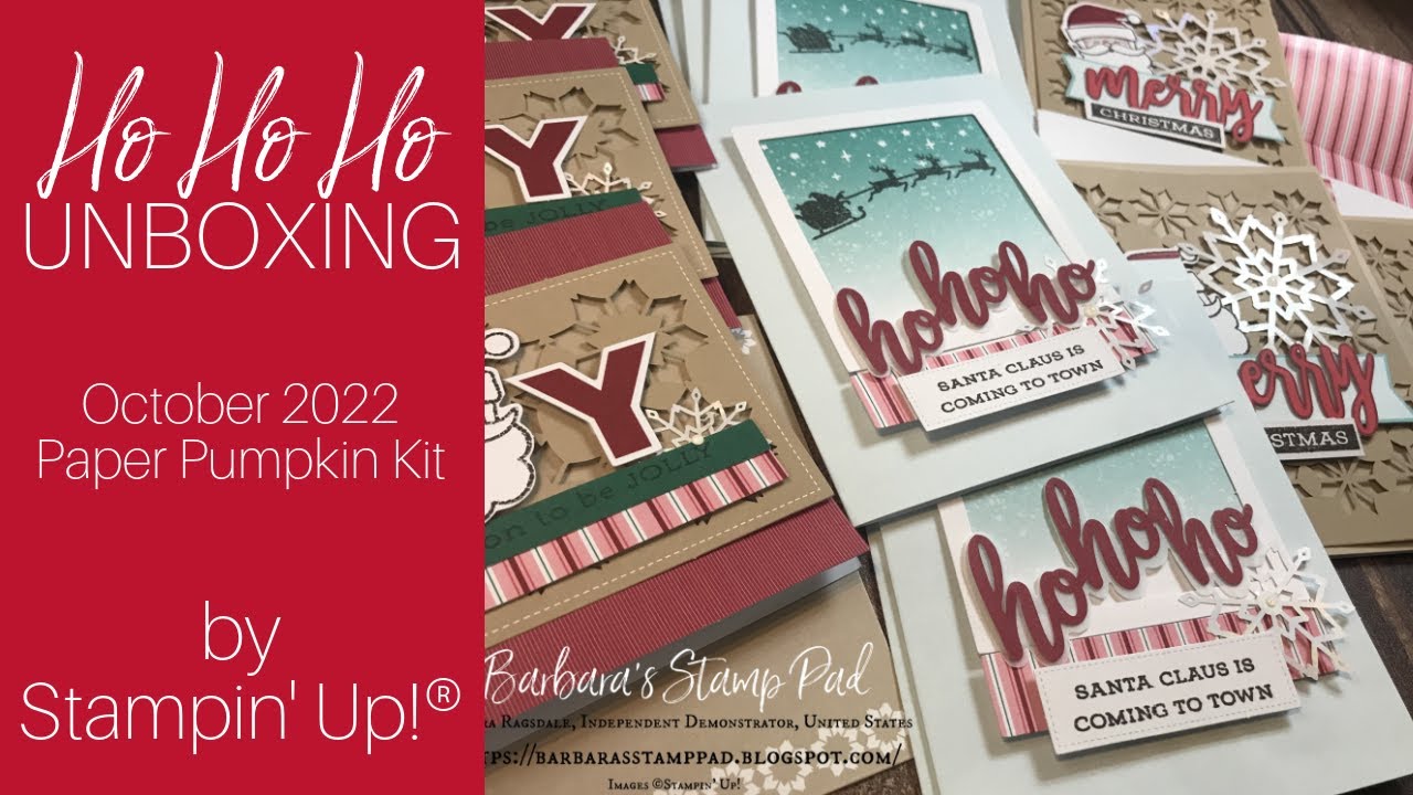 October 2022 Paper Pumpkin Kit Unboxing - Ho Ho Ho - YouTube