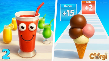 Juice Run 🆚 Ice Cream Rush - All Levels Satisfying Walkthrough Gameplay Part 2