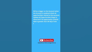 Salesforce Apex Trigger Scenarios #shortsvideo #youtubeshorts #salesforcedevelopers #apextrigger