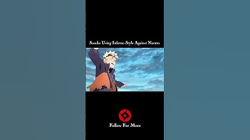 Sasuke Using Inferno Style On Naruto #4k #naruto #sasuke