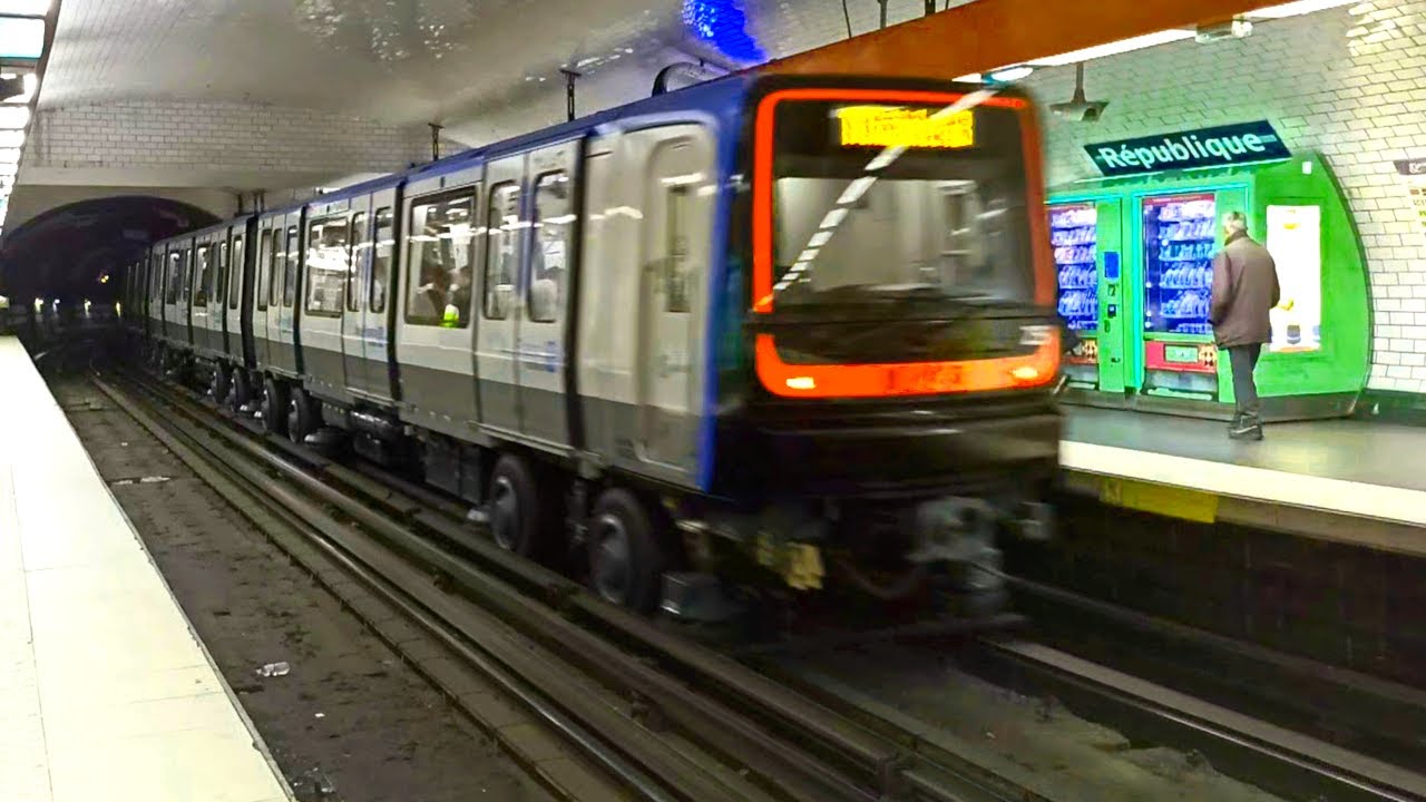 Mp14 Ratp 🚇 RATP MP14 departing RÉPUBLIQUE (Paris métro) - YouTube
