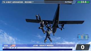 Saucy Noods - 4-way Adv. Formation Skydiving -2024 USPA National Championships