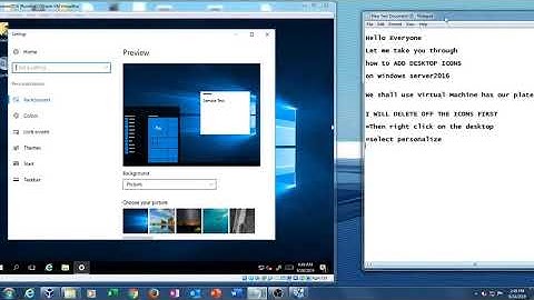 How to ADD DESKTOP ICONS on Windows server 2016 || ThinClients