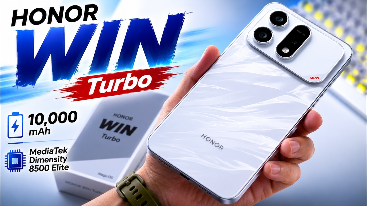 Honor WIN Turbo unboxing chip Dimensity 8500 thiet ke