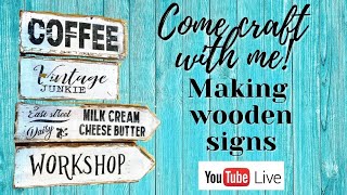 Making wood signs with Mod Podge reverse Graphic technique / Q&A SESSION