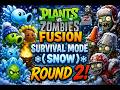 🧊 Plants Vs Zombiez Fusion Survival 🥶Mode (SNOW) | 🌨️ ROUND 2 FIGHT! 💥