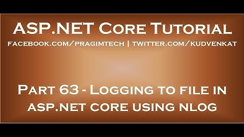 Inloggen naar bestand in asp net core met behulp van nlog