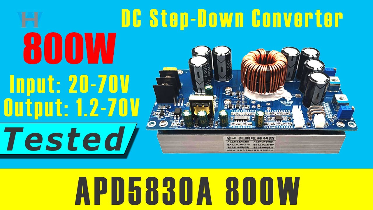 Review of APD5830A 800W 58V DC Buck Step Down Converter - WattHour 