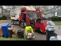 Star waste curotto can garbage truck packing heavy saturday recycling
