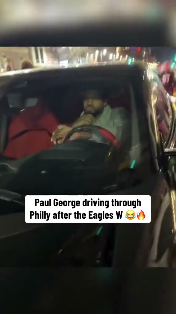 Paul George driving through Philly after the Eagles’ W ? (via sixerdaily/X)