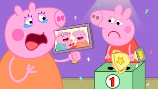 Peppa won the championship trophy!!! Parents are proud of their children - Peppa Pig Funny Animation